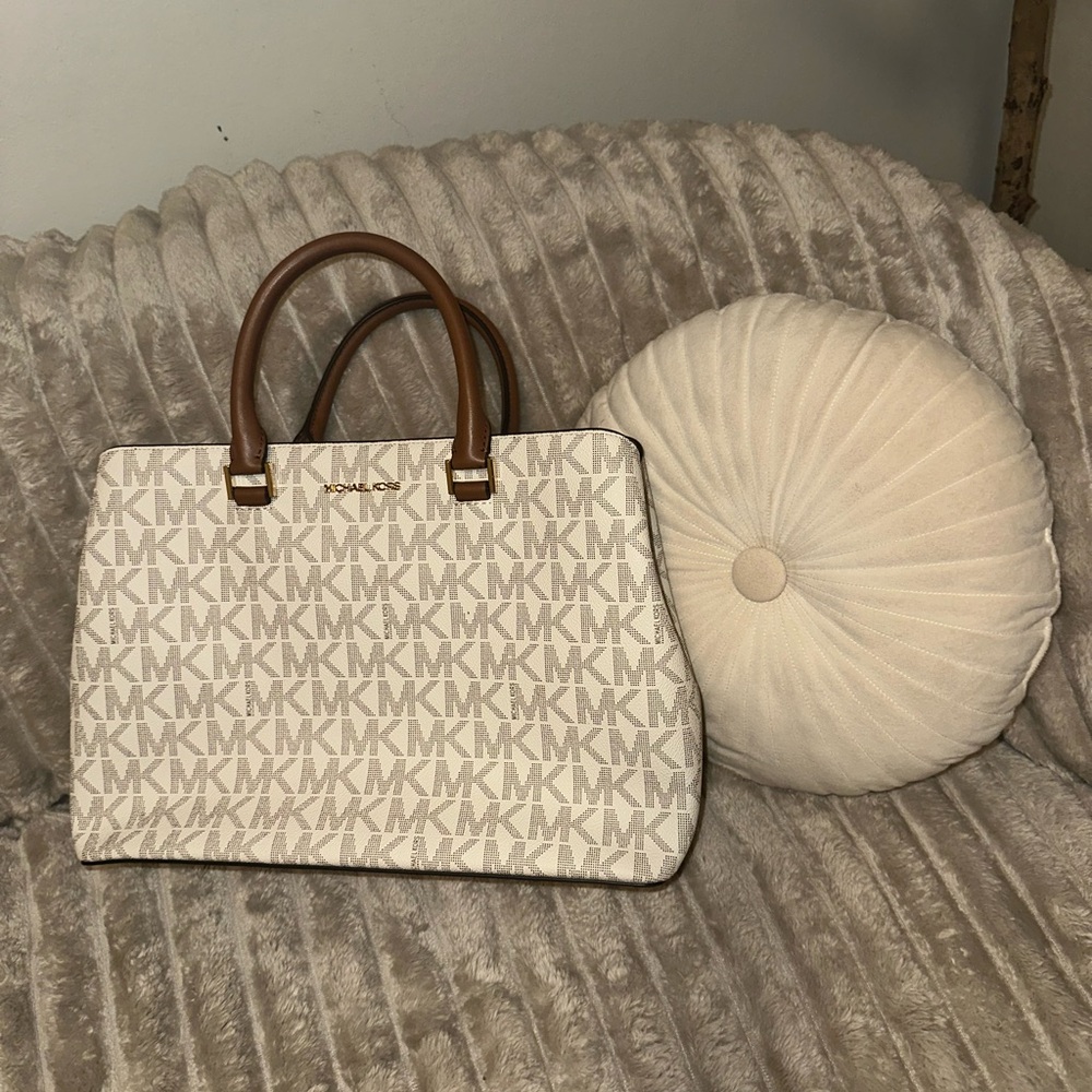 Michael Kors Tan and Cream Satchel